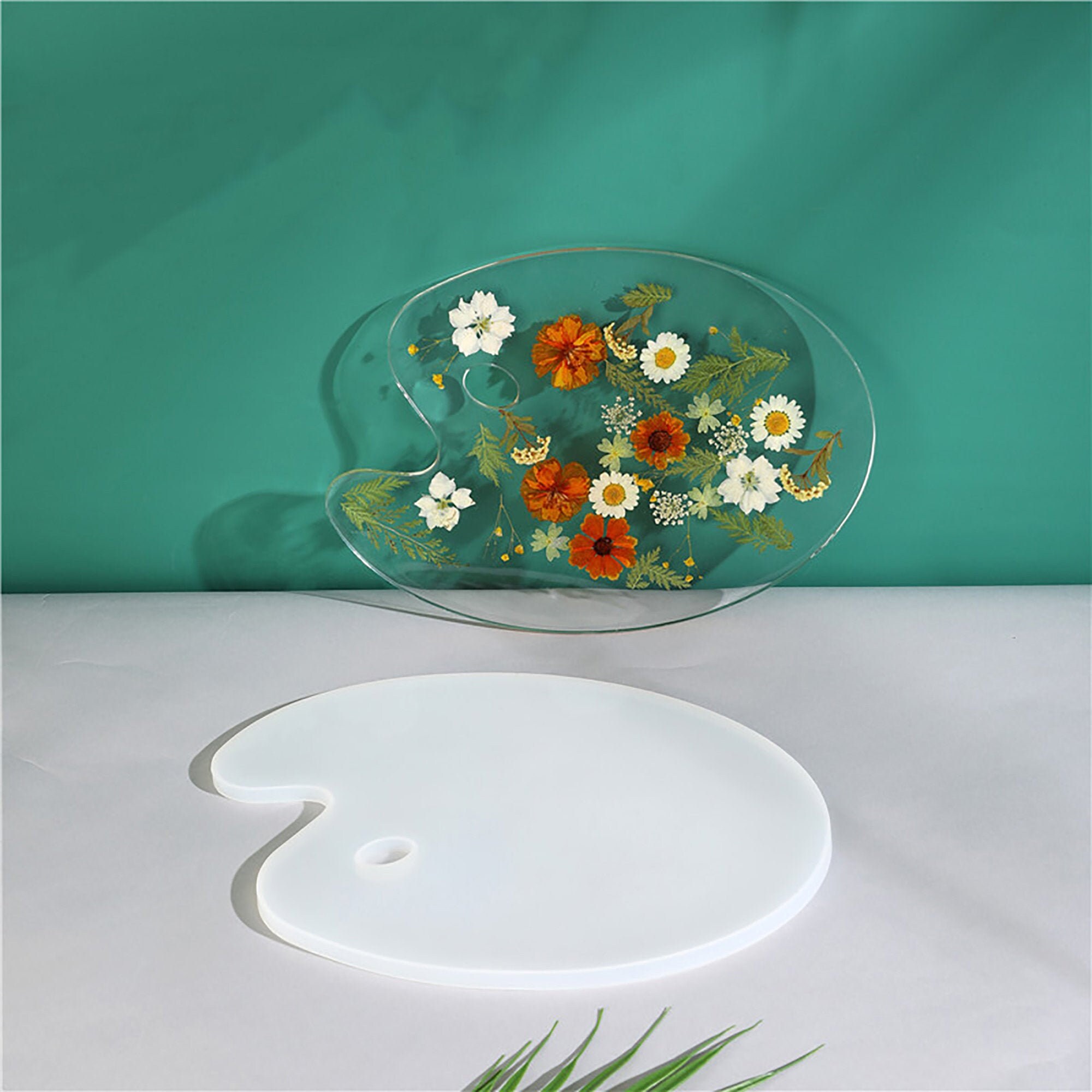 Paint Palette Resin Mold Smooth Surface Palette Mold Color Etsy