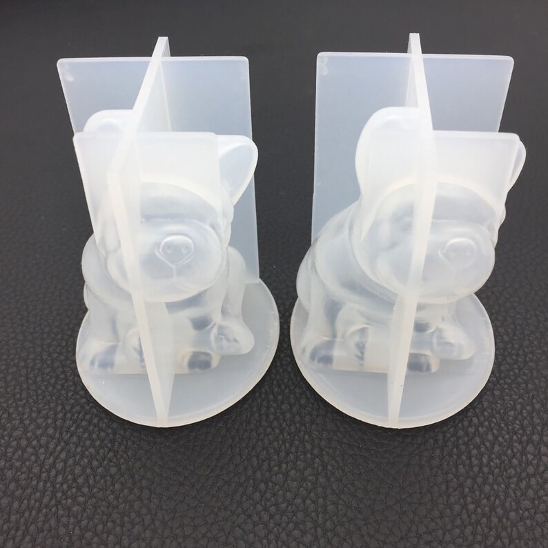 3D Resin Bulldog Silicone Molds DIY Mould Epoxy Resin Pendant Charms French Bulldog Molds