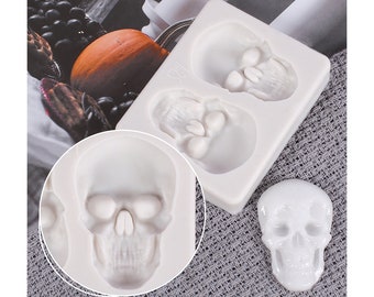 Skull Silicone Mold-Skull Decoration Resin Mold-Halloween Style Mold-DIY Skull Necklace Pendant-UV Epoxy Resin Mold-Jewelry Making Tools