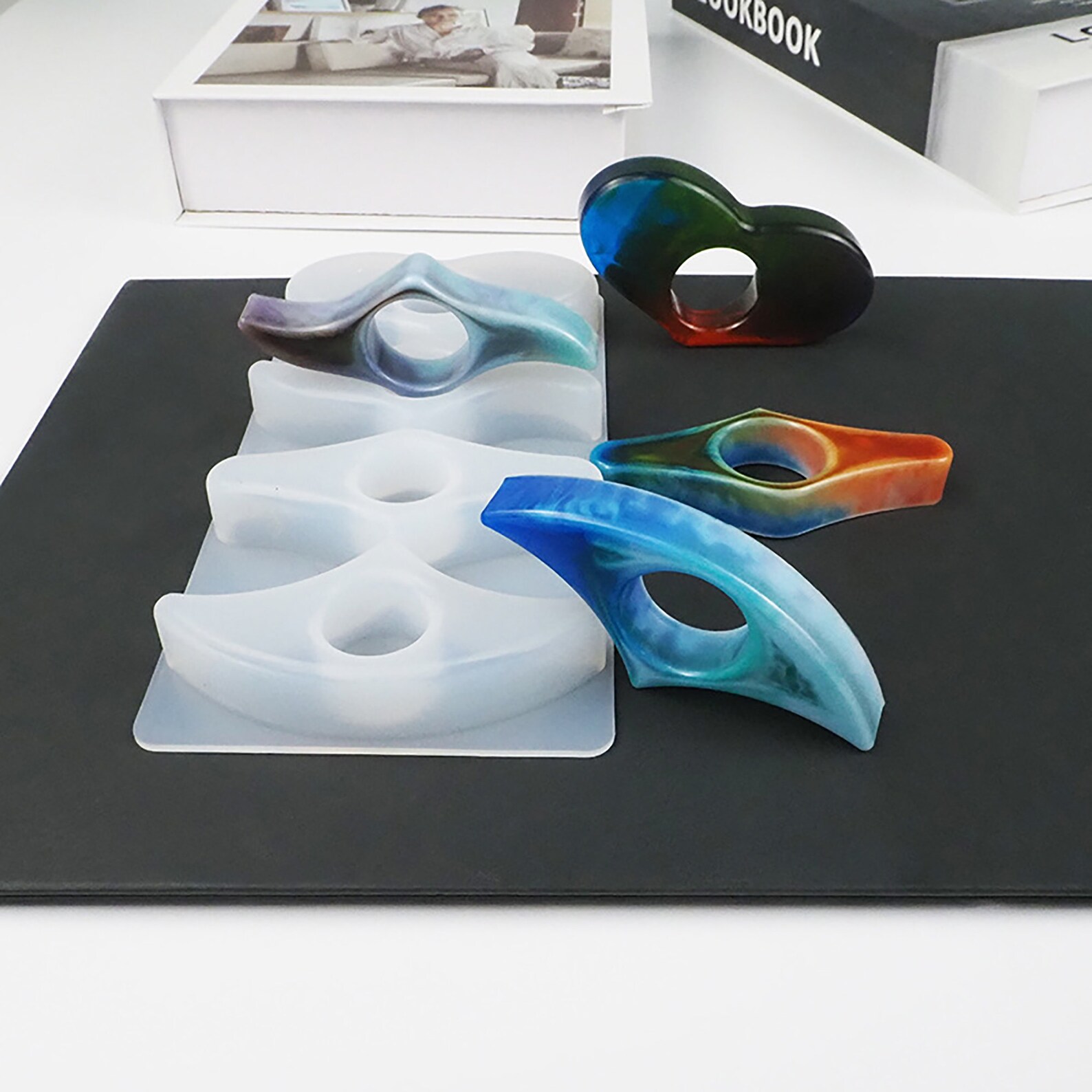 Book Page Holder Mold Book Ring Resin Mold Book Page Etsy