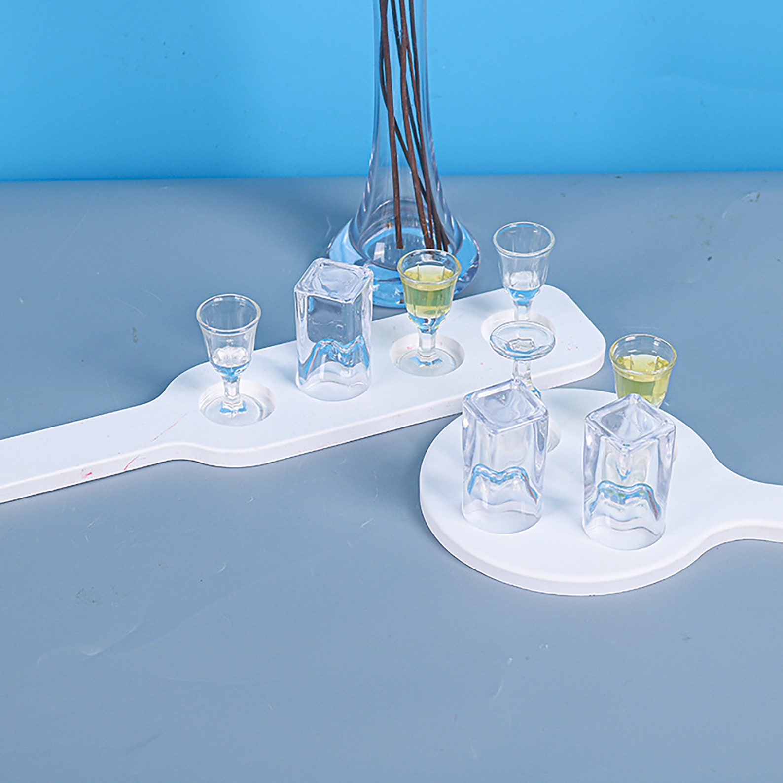 Shot Glasses Tray Mold Serving Tray Resin Mold Table Tray Etsy