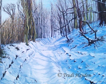 Winter Ramble, Fine Art Print from original painting. Limited Edition, signed Giclée print