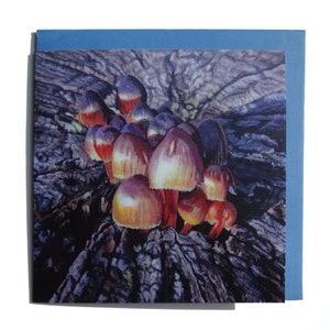 Wenskaart - 'Burnished Bonnets' kwaliteit gedrukte kunstkaart van mijn oorspronkelijke schilderij, blanco binnen