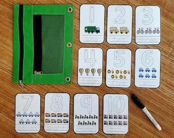 Count and Trace Number Cards Preschool, Pre K, Kindergarten ***Digital Download***