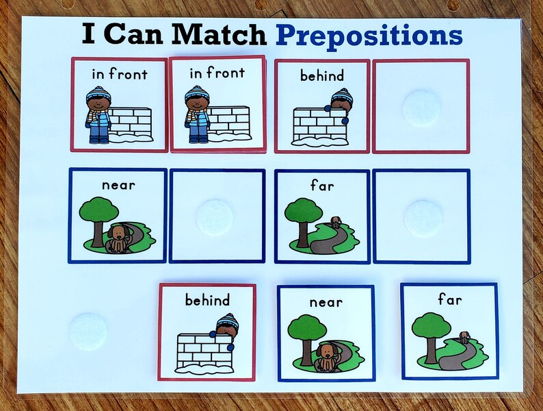 Preposition Play and Learn Bundle - Etsy