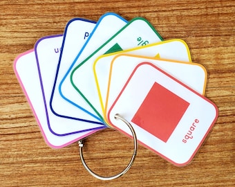 Laminated Shape Flash Cards Toddler Preschool Pre-K