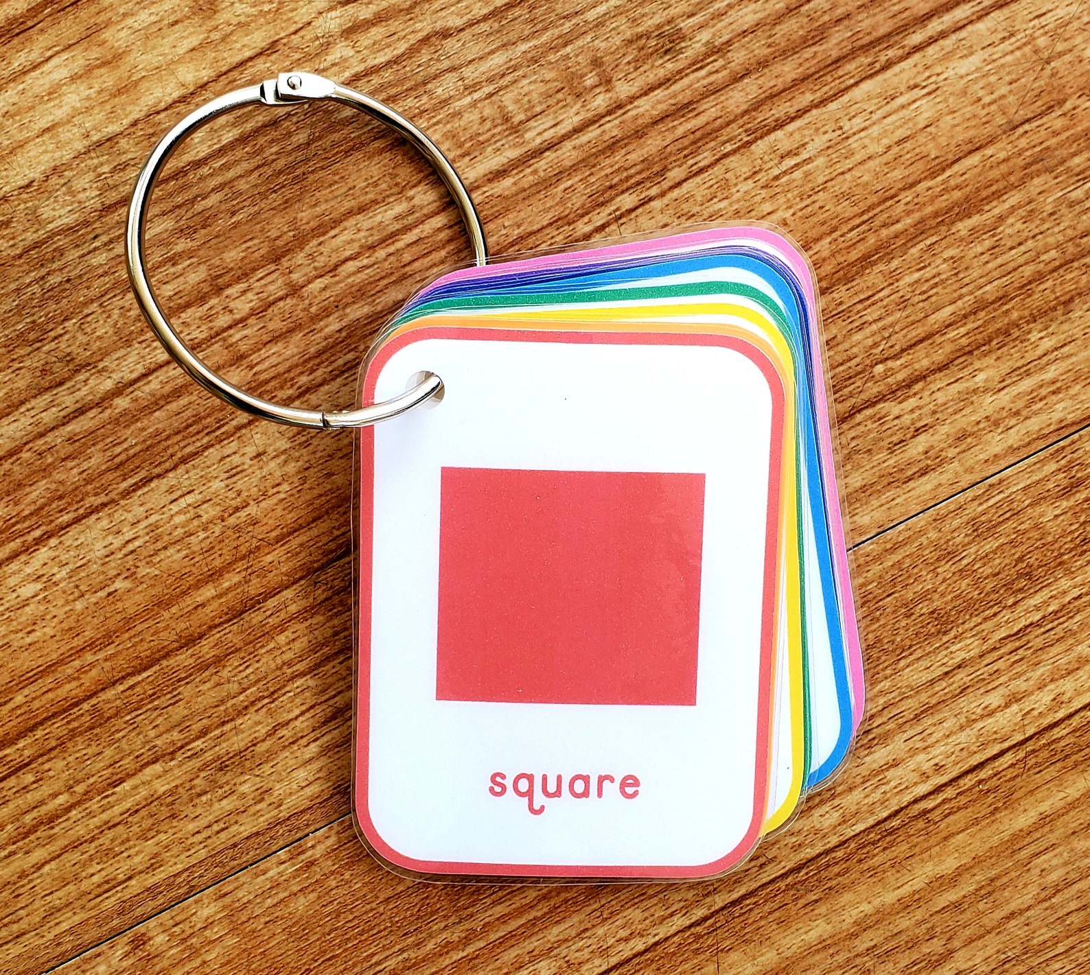 Laminated Shape Flash Cards Toddler Preschool Prek Etsy