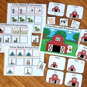 Preposition Play and Learn Bundle - Etsy