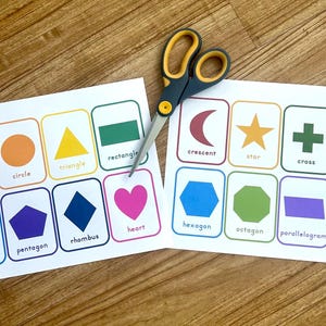 Preschool and Toddler Shape Flash Cards *** Digital Download*** image 4