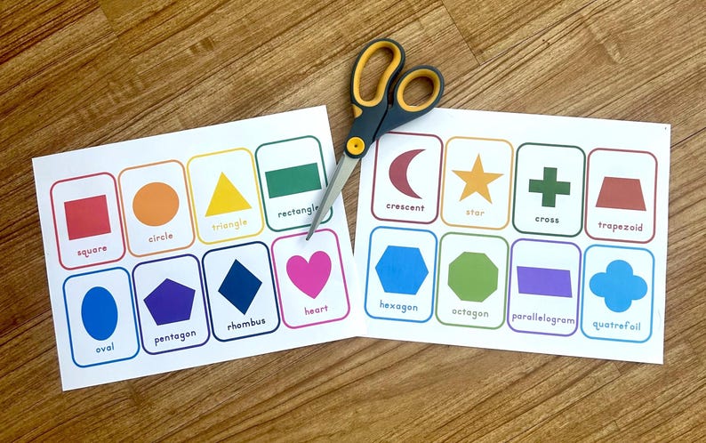 Preschool and Toddler Shape Flash Cards *** Digital Download*** image 4