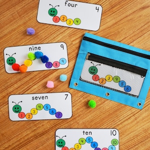 Caterpillar Counting Activity Preschool Pre-K Toddler