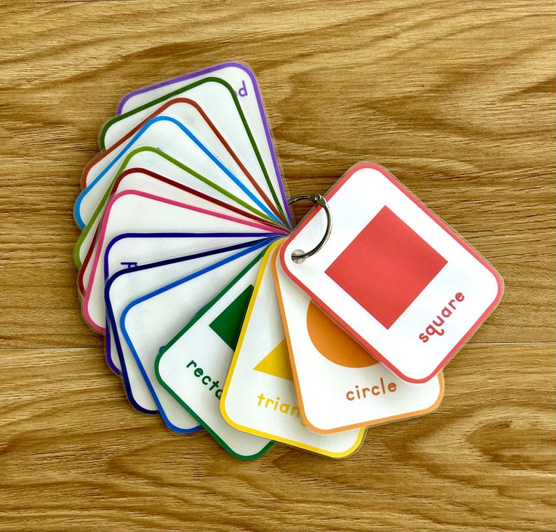 Preschool and Toddler Shape Flash Cards *** Digital Download*** image 2