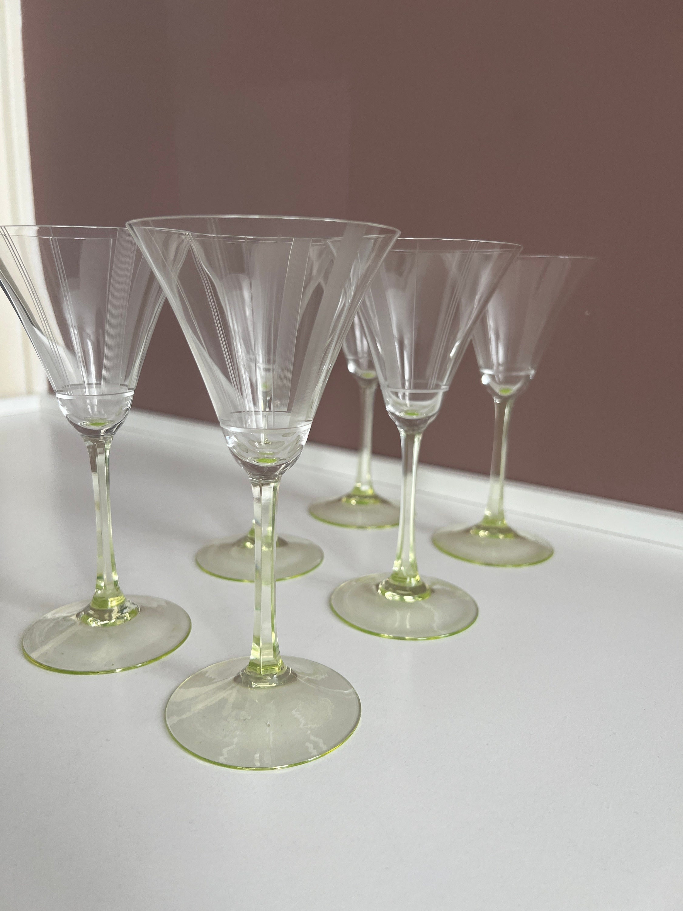 6 Verres à Vin En Cristal Theresienthal Gravés Main – Pour Hoechst, Fabrication Française