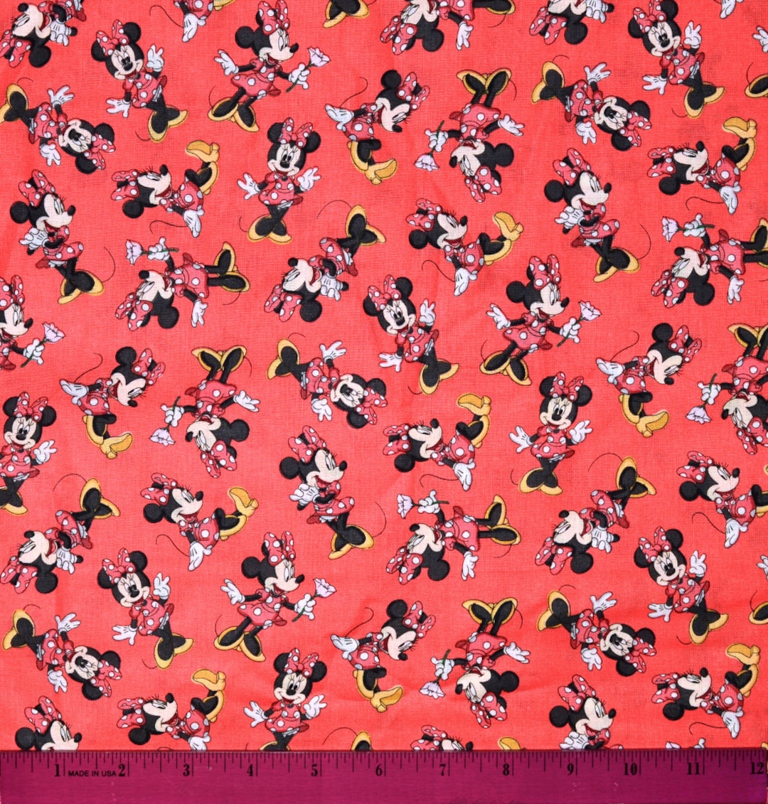 Minnie on sale mouse fabric