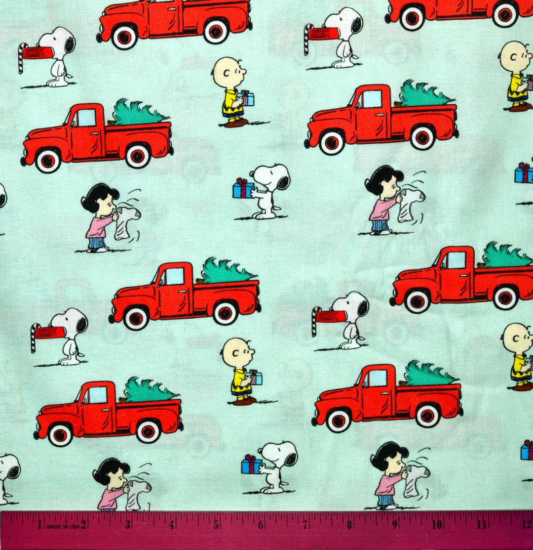 PEANUTS CHRISTMAS FABRIC Sold by the Half Yard Continuous Etsy