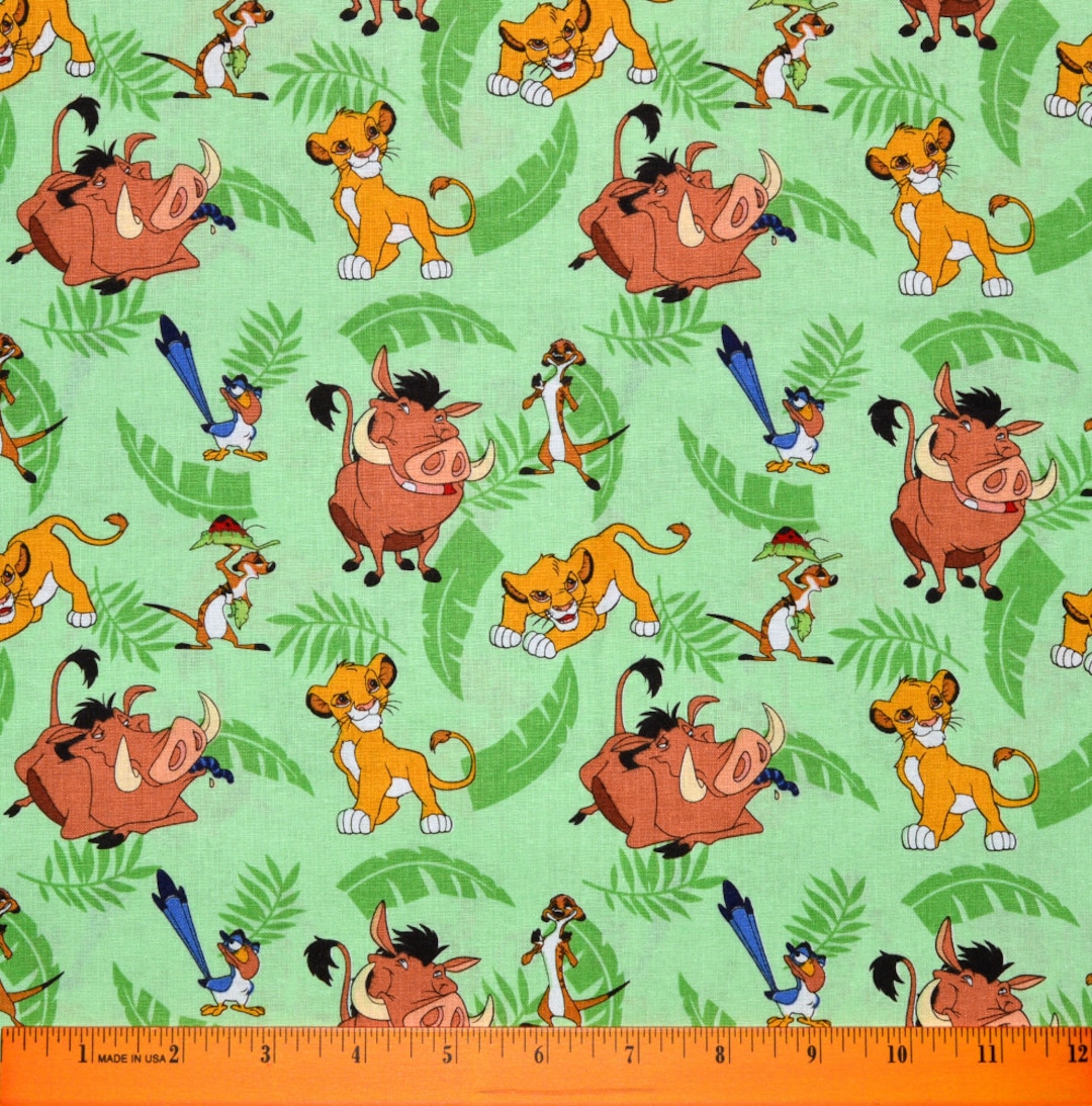 LION KING FABRIC Sold by the Half Yard Continuous Cut 100 Quilting