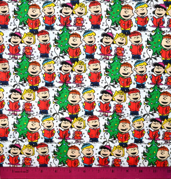 PEANUTS CHRISTMAS FABRIC Sold by the Half Yard for Sewing Etsy
