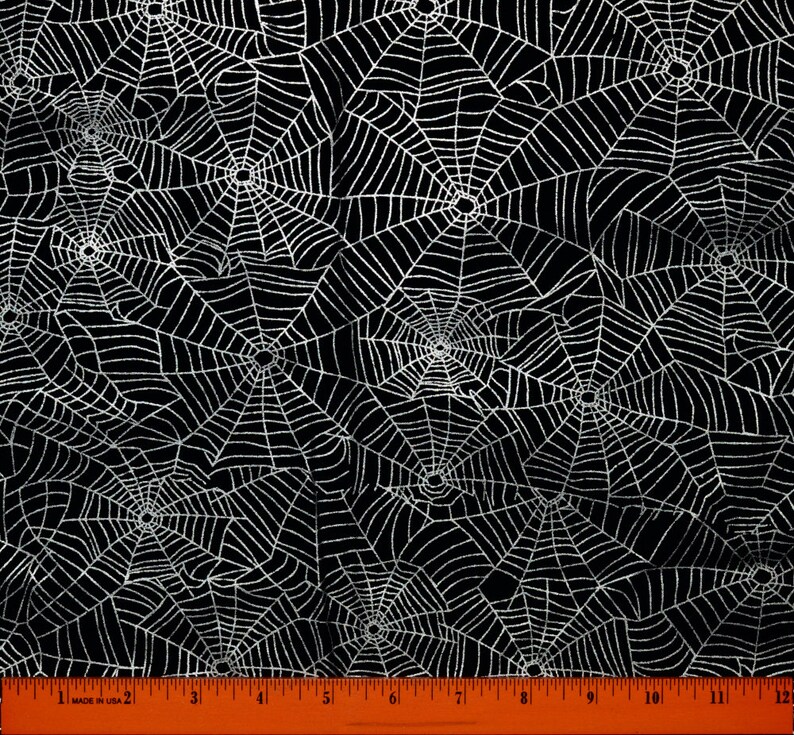 SPIDER WEB FABRIC Sold By The Half Yard Metallic Etsy