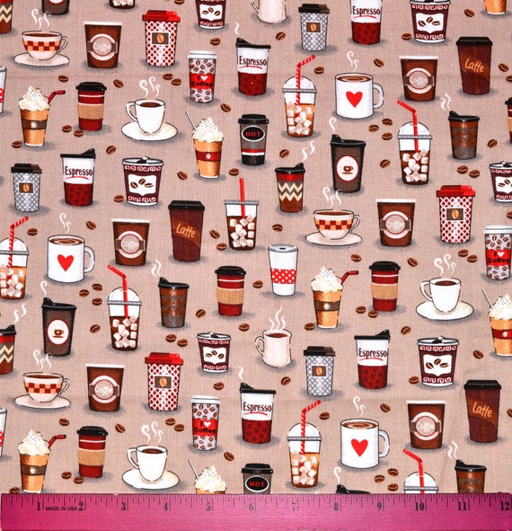 KAFFEE STOFF Verkauft durch den halben Hof! Durchgehender