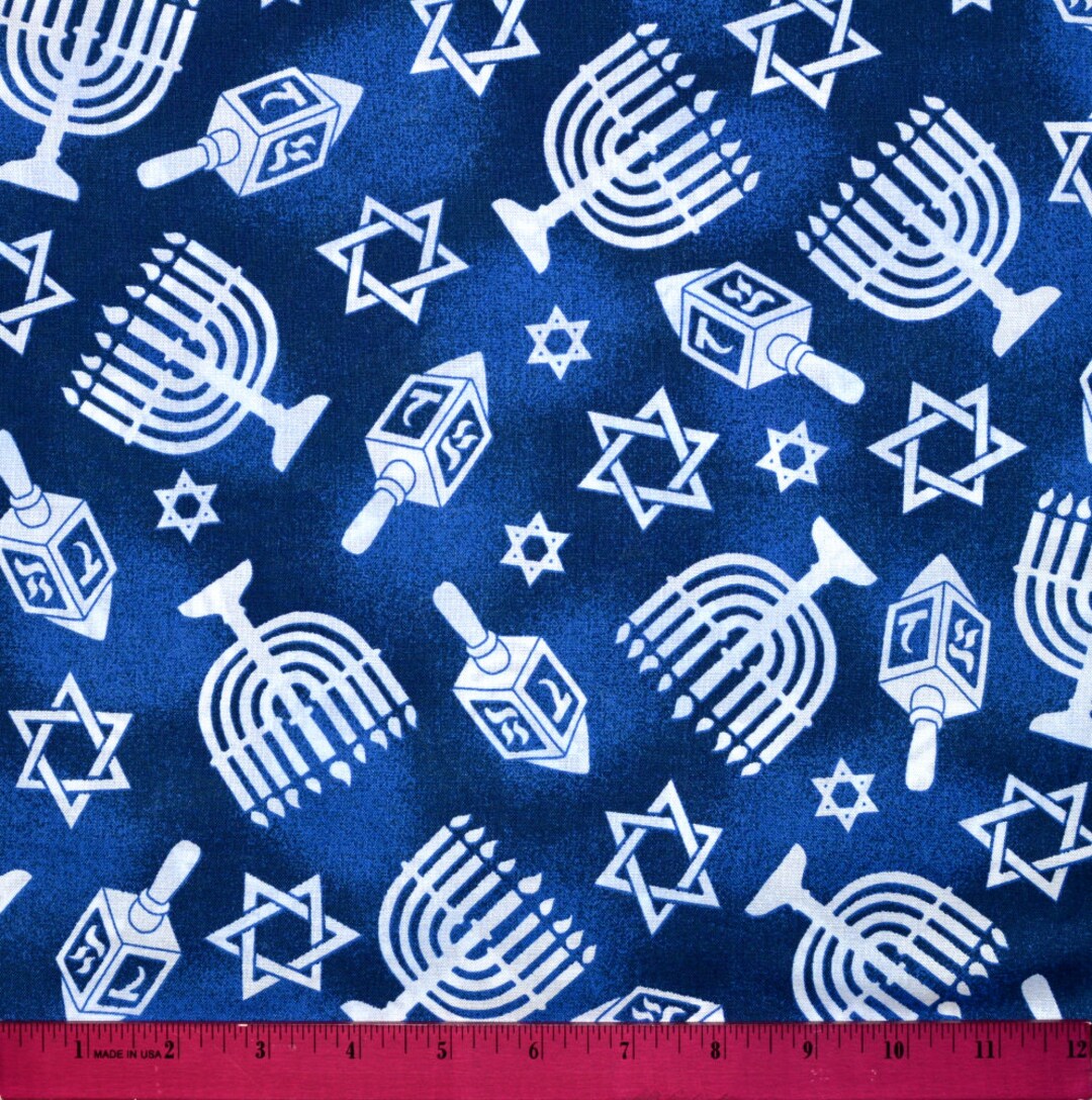 Hanukkah quilt fabric