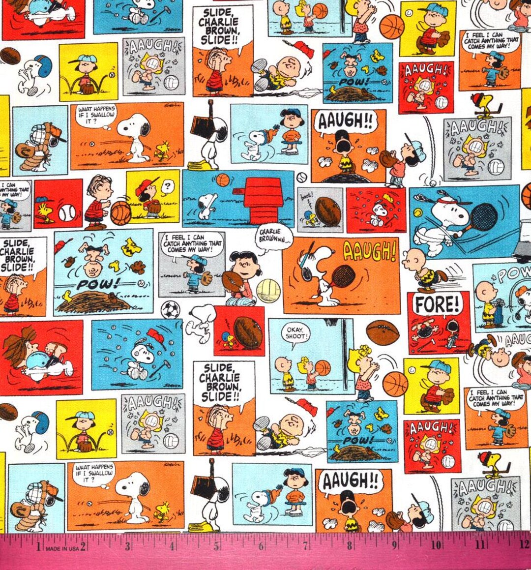 PEANUTS COMIC Strip FABRIC | Sold by the Half Yard! | Continuous Cut ...