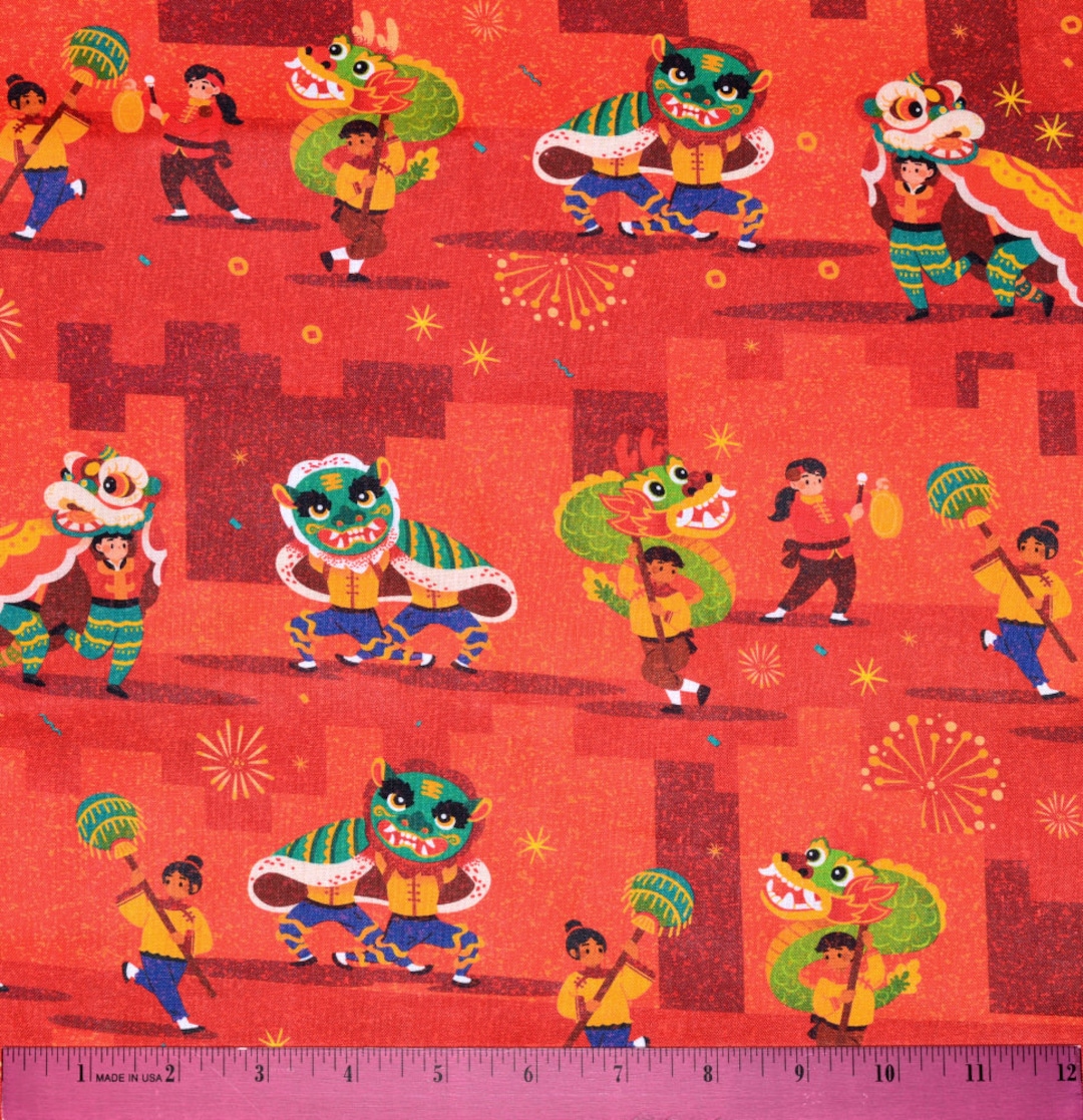 Lunar NEW YEAR FABRIC | Sold by the Half Yard! | Continuous Cut! | 100% ...