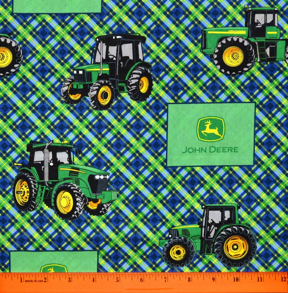 Retired JOHN DEERE FABRIC Sold By The Half Yard For | Etsy