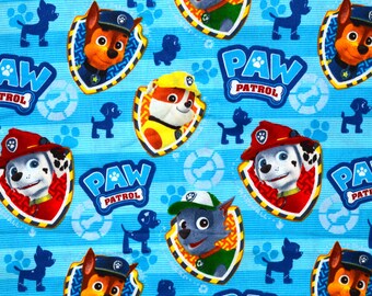 PAW Patrol Dogs Cartoon Character Kids Quilt 100/% Cotton Craft Face Mask Fabric 18\u201d X 21\u201d FQ New