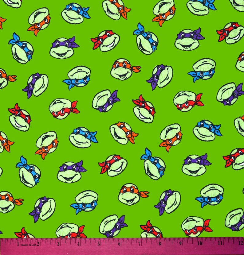 Teenage Mutant NINJA TURTLES FABRIC Sold by the Half Yard Etsy