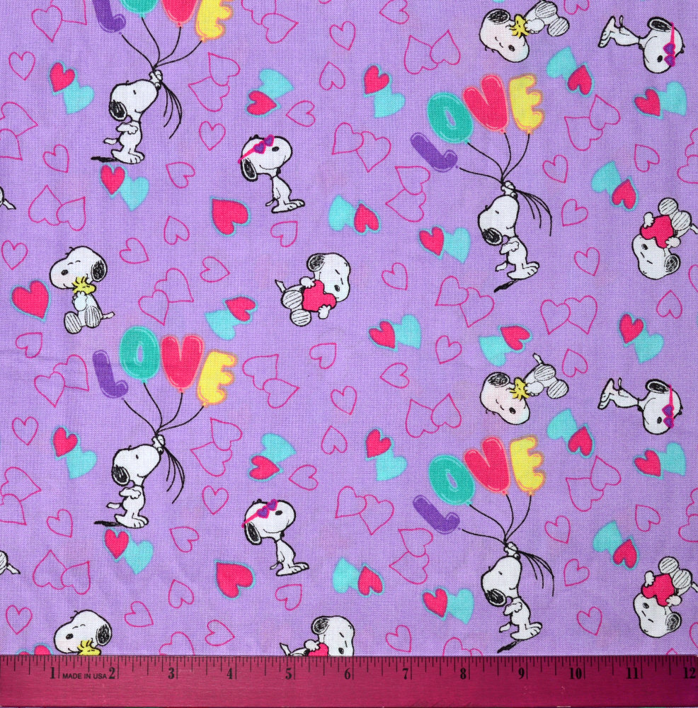 PEANUTS SNOOPY FABRIC Sold By The Half Yard For Sewing Etsy
