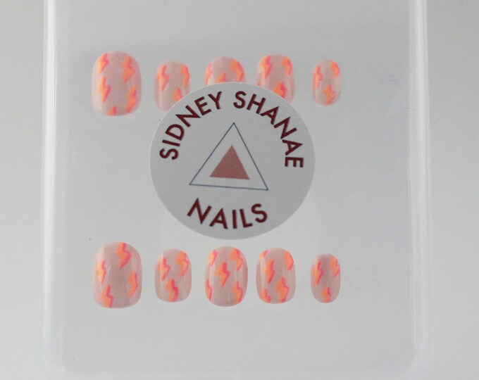 Boujee Bolt Set | Press on Nails | False Nails | Matte or Glossy