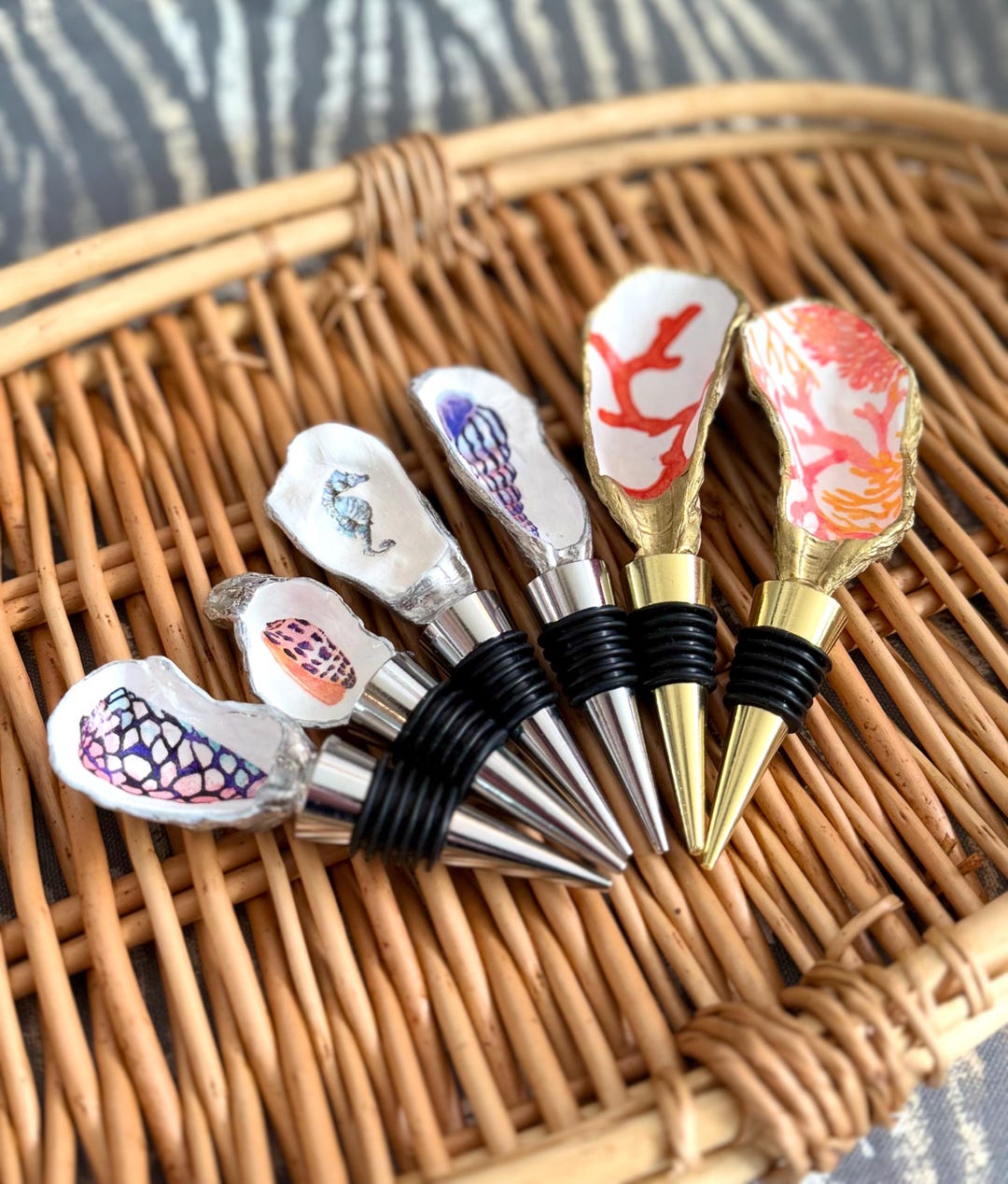 Sea Shell Wine Rack Under the Sea Seashell Wine Stopper - Etsy