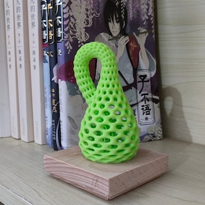 Klein flaska matematikkonst abstrakta presenter, 3D-printade ornament för hem och kontor