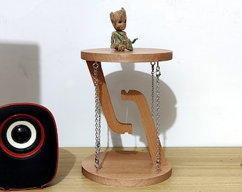 Soporte para plantas de madera de haya Tensegrity: soporte flotante para macetas