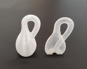 3D gedruckte halbe Klein Flasche, mathematisches abstraktes Geschenk, Haus- und Büroverzierung