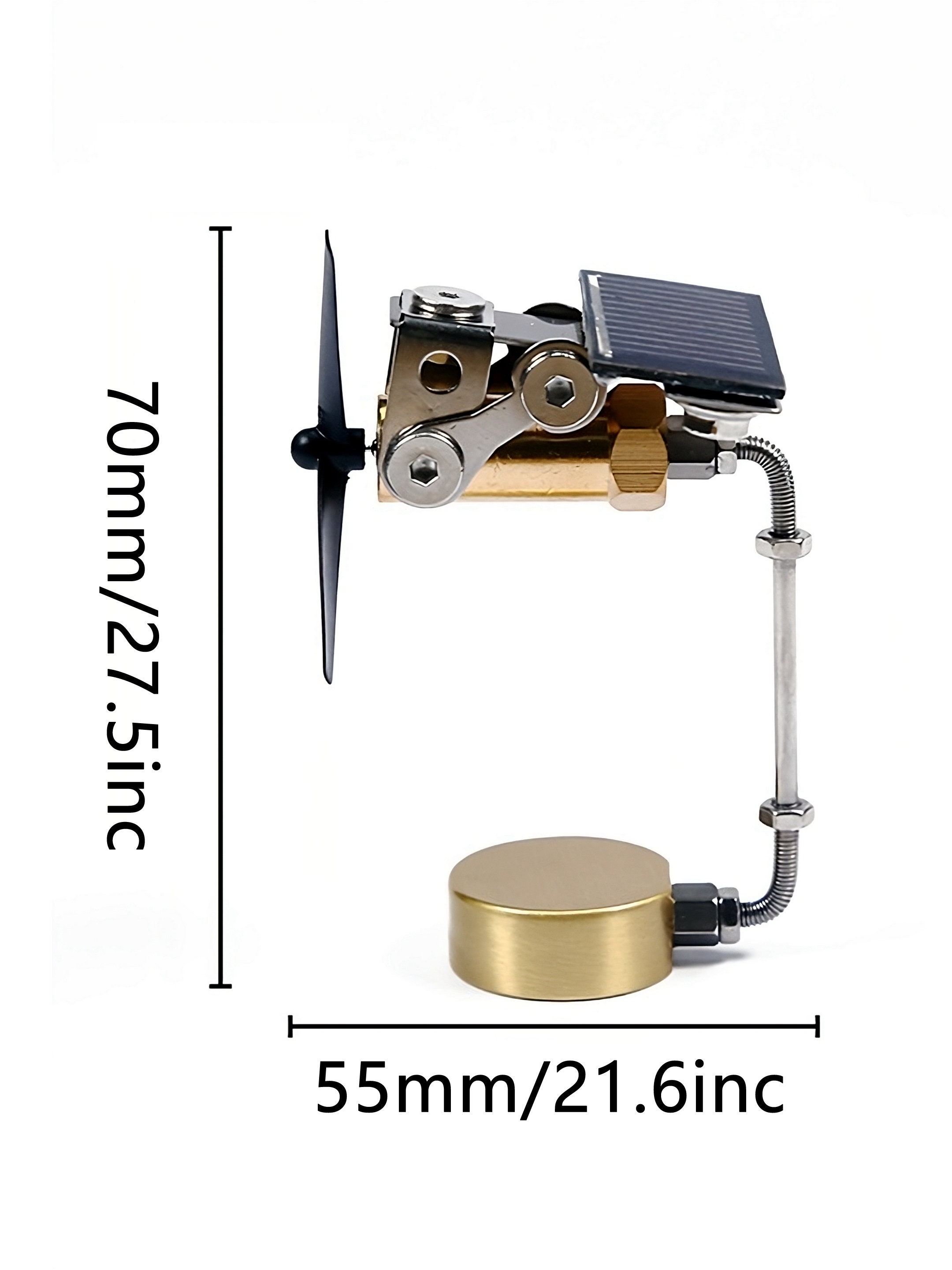 Garneck Jouet à énergie Solaire Pour Tableau De Bord De Voiture - Décoration D'intérieur De Voiture (argent) - Décoration D'hélicoptère Rotatif à énergie Solaire - Modèle D'avion