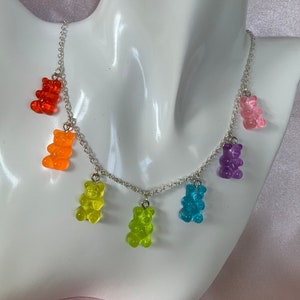Rainbow gummy bear necklace