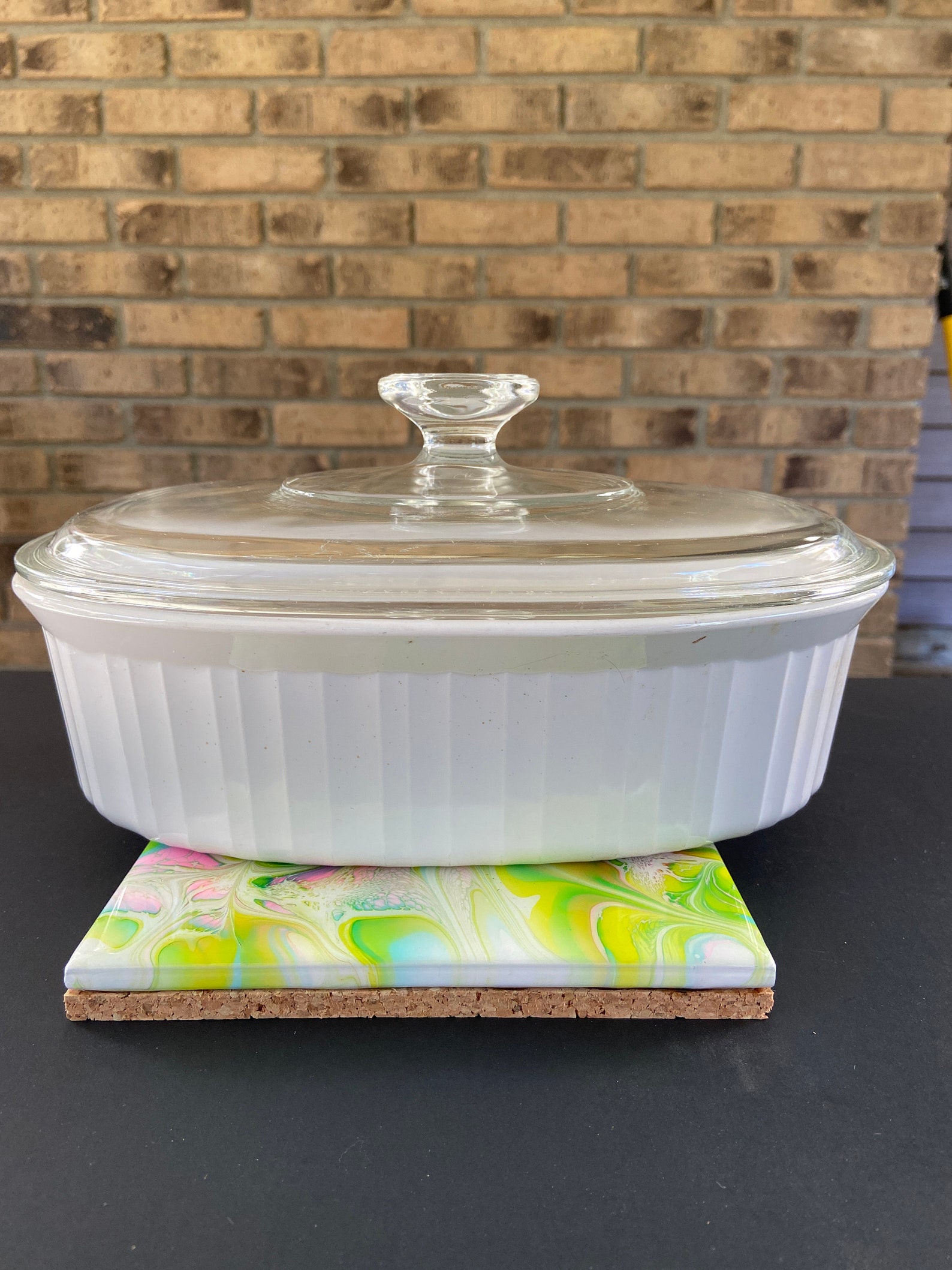 Hand Painted Ceramic Tile Hot Plate / Painted Resin Hot Plate Etsy