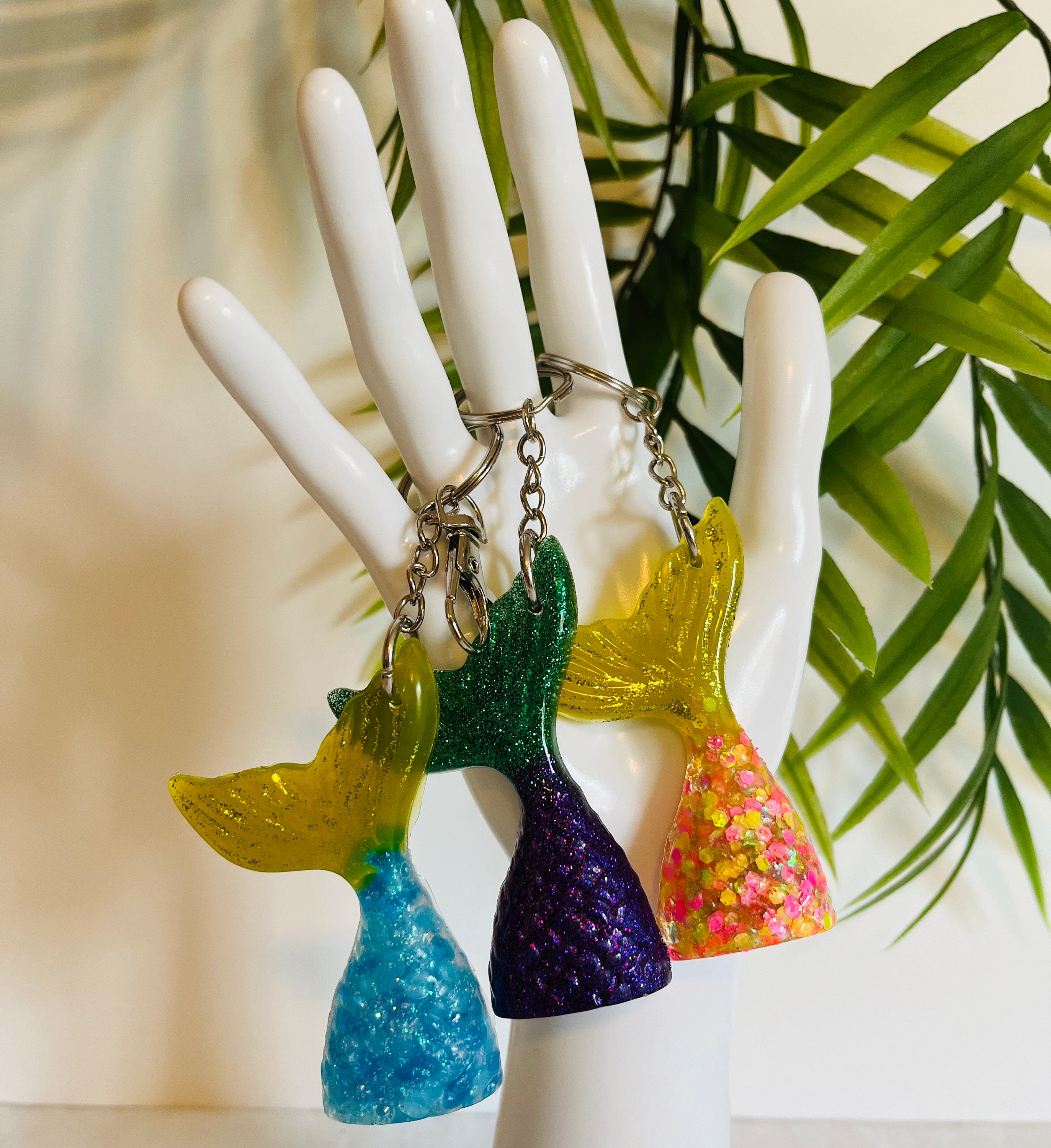 Mermaid tail keychain hot sale