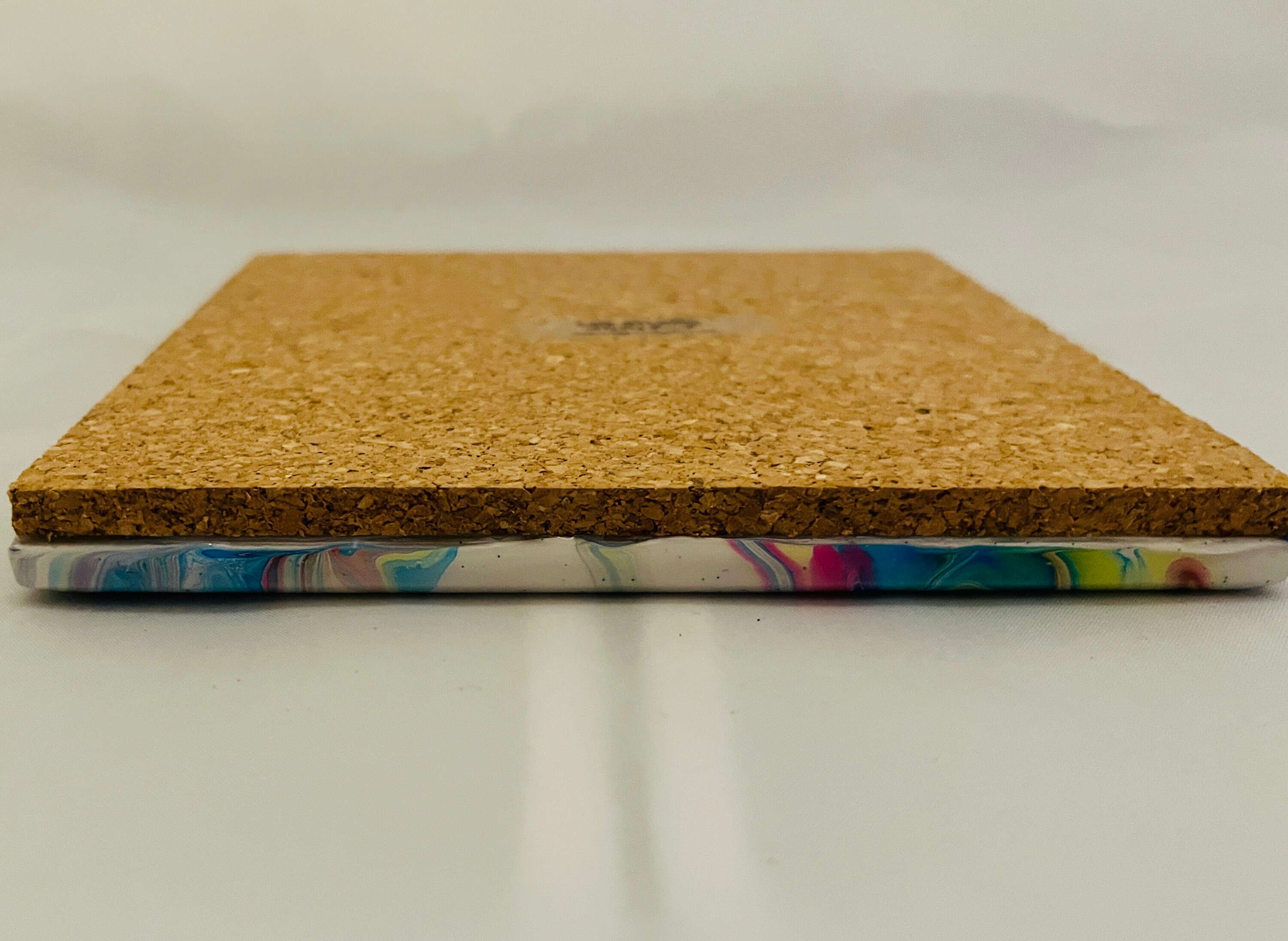 Hand Painted Ceramic Tile Hot Plate / Sparkly Painted Resin Hot Plate