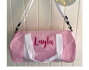 Personalised Childrens Barrel, Gym Bag, Customised Bag, Kids Swim Bag, Initial Design, School Bag, Name, Mini, Letter, Toddler, Ballet Bag