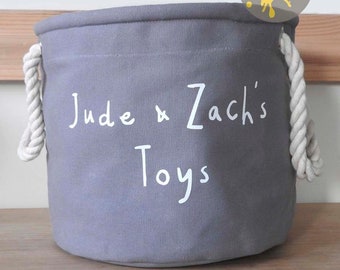 grey toy storage bag