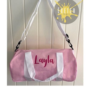 Personalised Childrens Barrel, Gym Bag, Customised Bag, Kids Swim Bag, Initial Design, School Bag, Name, Mini, Letter, Toddler, Ballet Bag