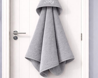 Personalised Hooded Baby Towel – 100% Turkish Cotton Bath Towel (75 x 75cm)
