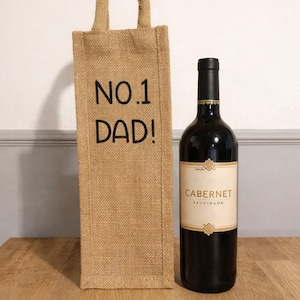 Personalised Jute Wine Bag – Custom Bag for Wine, Gin, Prosecco