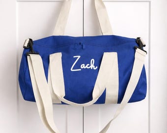 Personalised Kids Barrel Bag – Custom Name Gym, Swim & Sports Bag