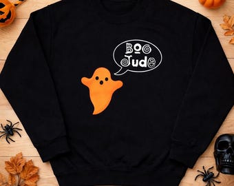 Personalised Neon Ghost Halloween Sweatshirt – Kids BOO Autumn Jumper