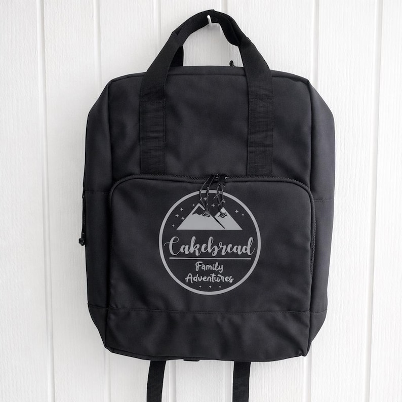 Personalised Picnic Backpack – Custom Family Insulated Cooler Bag for Adventures Black