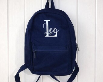 Personalised Kids Backpack – Custom Name & Initial School Bag Rucksack