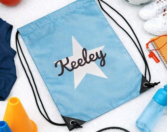 Personalised Kids Drawstring Bag – Custom Name PE Kit & Gym Bag